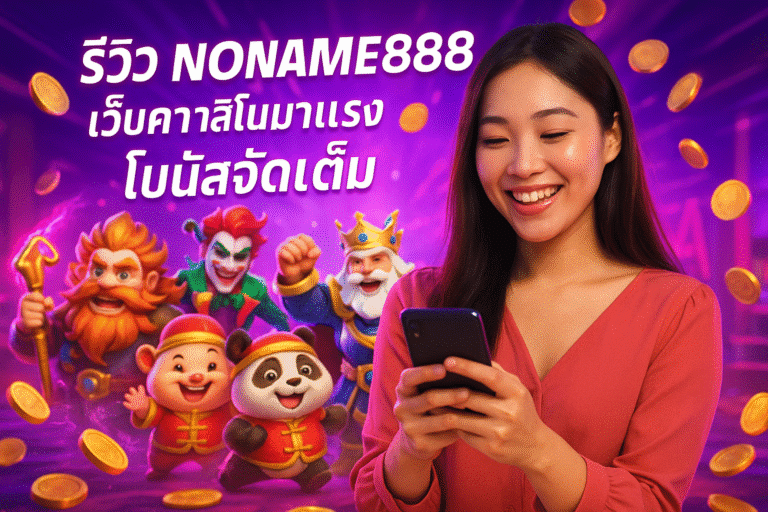 รีวิว NONAME888 เว็บคาสิโนมาแรง โบนัสจัดเต็ม