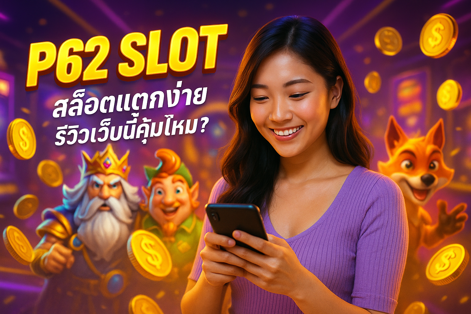 P62 SLOT สล็อตแตกง่าย รีวิวเว็บนี้คุ้มไหม
