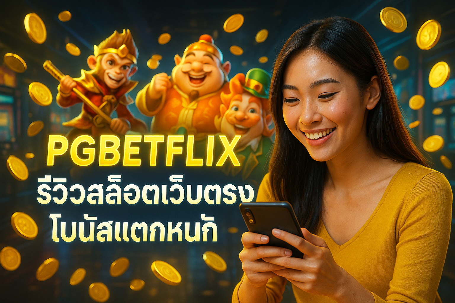รีวิวสล็อตเว็บตรง PGBETFLIX โบนัสแตกหนัก